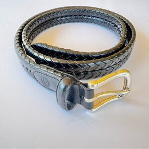 Fossil Maddox Men's Black Braided Leather Belt size 38